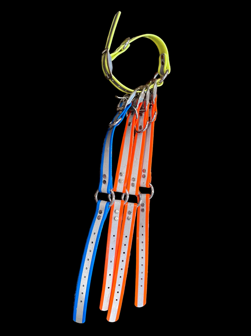 1” dayglo redflective collars 16” length