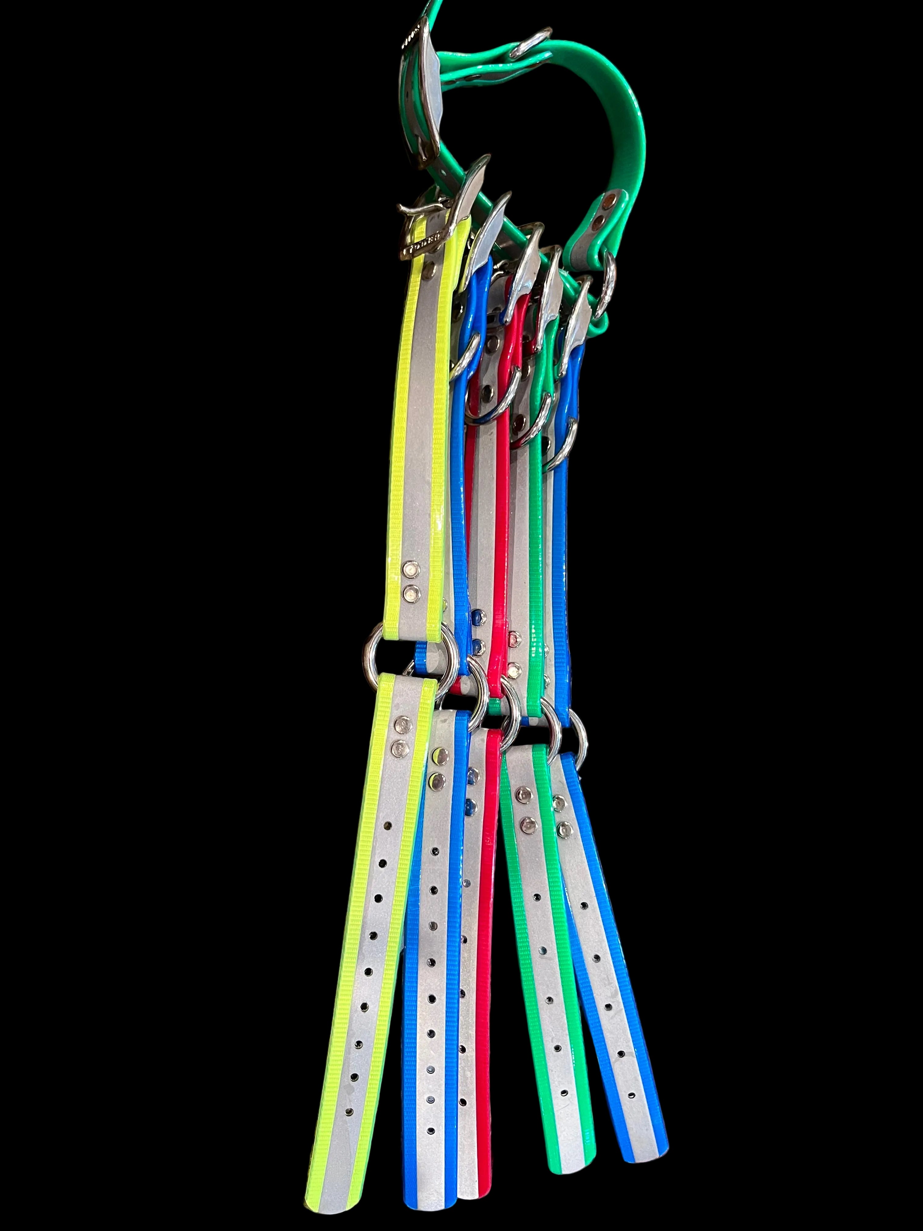 1” dayglo redflective collars 16” length