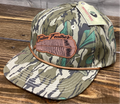Mossy Oak Greenleaf x Pinhoti Leather Turkey Feather Patch